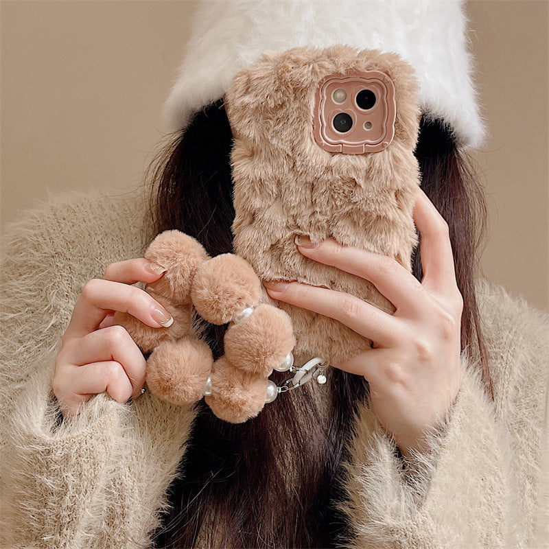 Étui téléphonique en peluche