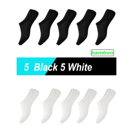 Chaussettes de bateau invisibles en fibre de bambou pour hommes d'été