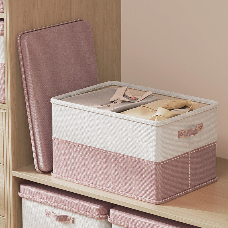 Boîte de rangement surdimensionnée à deux tons pour vêtements