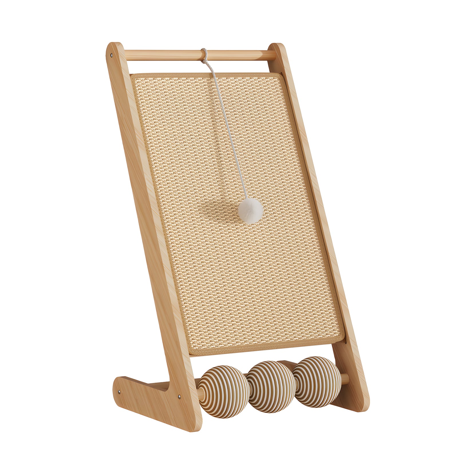 Un seul auto-pickup---L Rattan Cat poste de scratching avec joint de balle