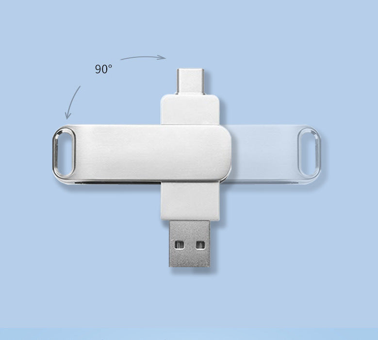 Mobile USB Drive rotative métal ordinateur cellulaire à double usage transmission rapide