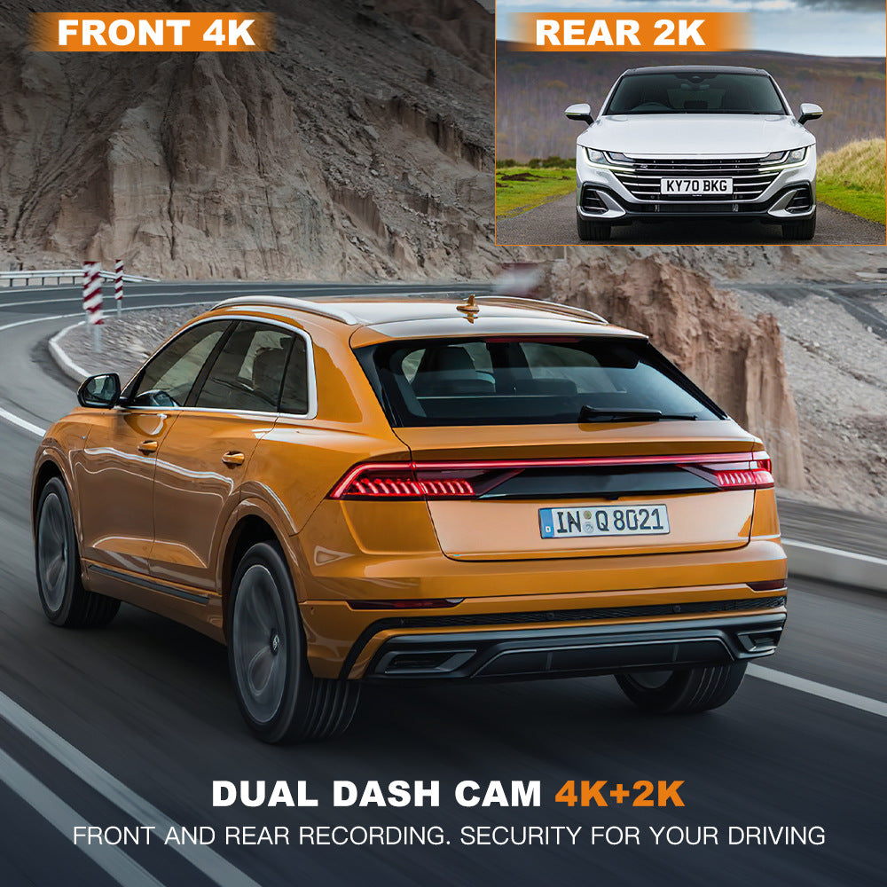 Tachygraphe avant et arrière double record 4K HD