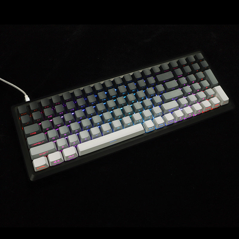 Double couleur Gradient Pbt Dip Teed Positive gravé transparent Oem Keycaps