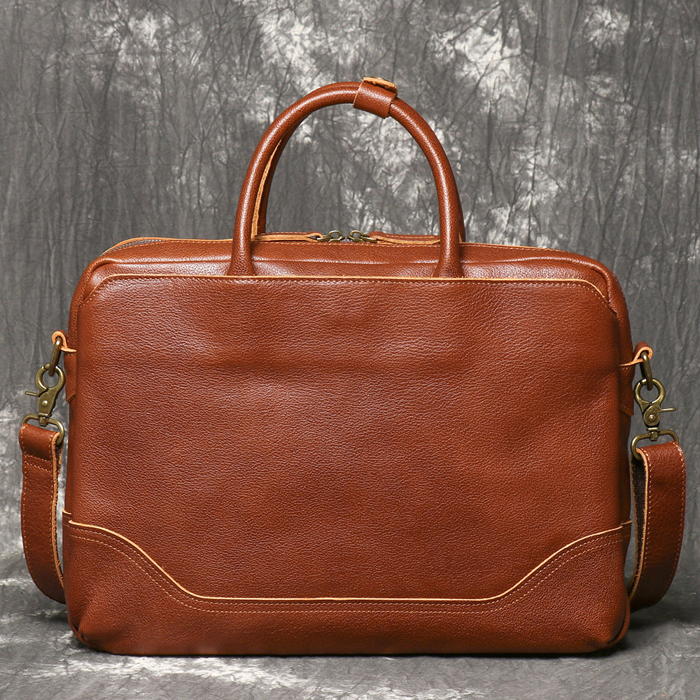 Sac à main en cuir véritable pour hommes Sac à main en cuir végétalisé