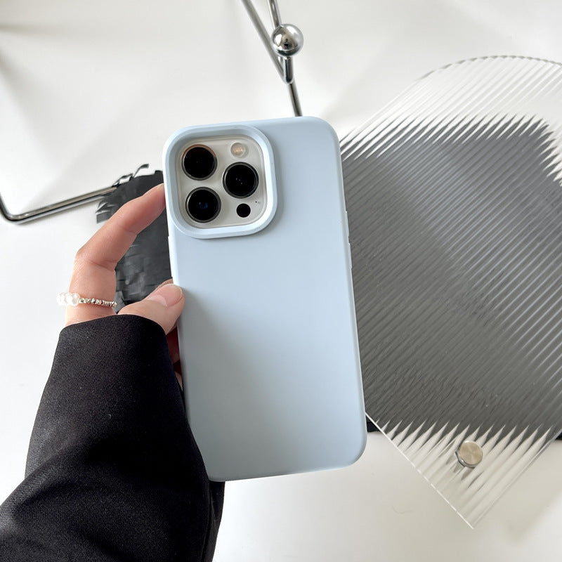 Boîtier de téléphone en silicone liquide de couleur solide