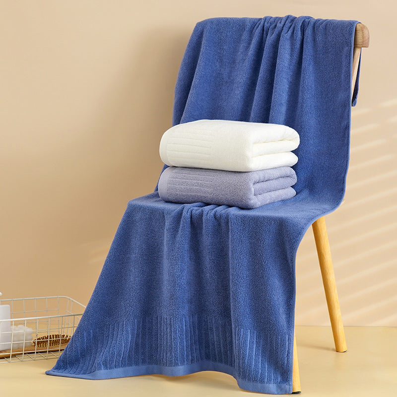 Serviette de bain en coton pur Épaisseur Plus-taille de ménage Hôtel Soft Absorbent Lint-free
