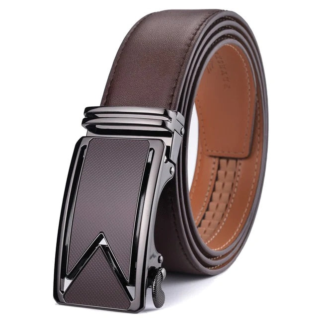 Cuir véritable M lettre pour hommes Comfort Click Belt Business Nouveau