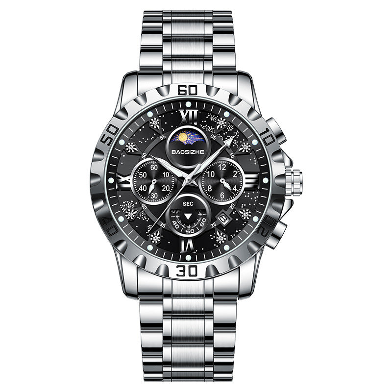 Montres automatiques non mécaniques Montres en acier imperméable Montres pour hommes