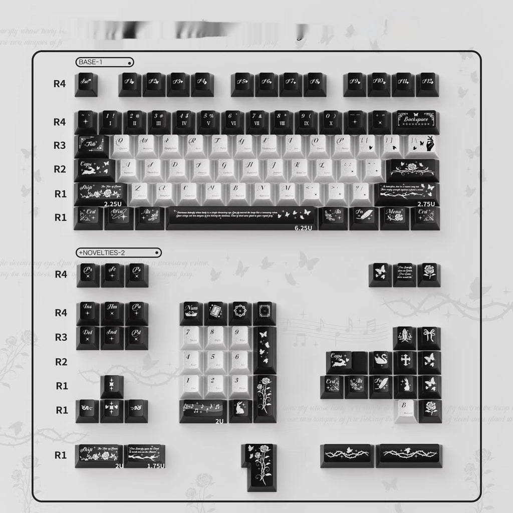 Clavier métallique à l'air de perles de nuit