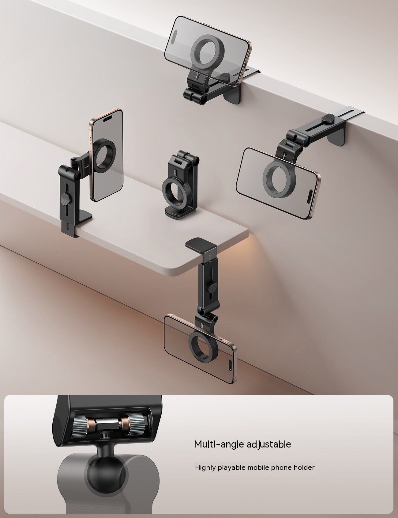 Universal Magnetic Travel Mobile Phone Holder Bureau