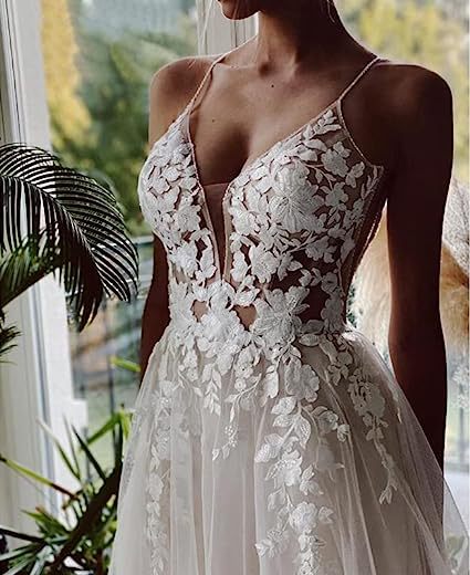 Robe de mariée pour femmes Bracelet en dentelle Sans dos