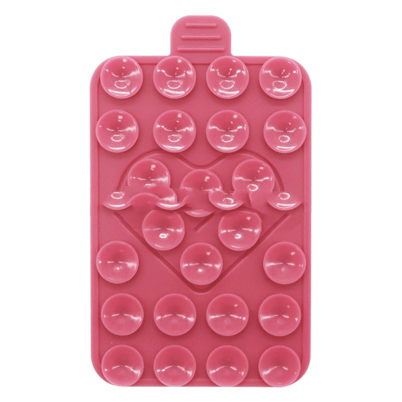 Porte-cas de téléphone à aspiration silicone double face