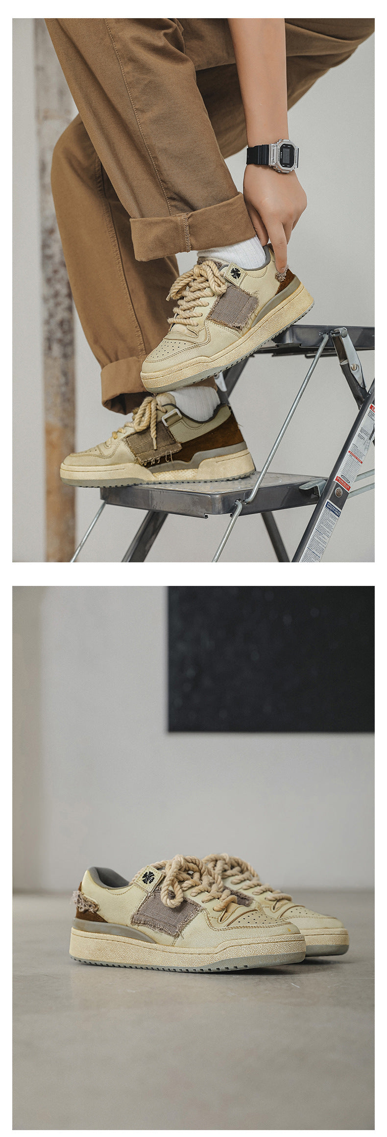 Chaussure de skate vintage couple d'été