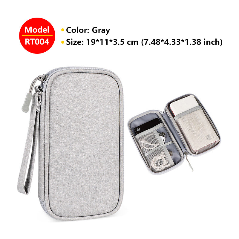 Mode Waterproof Data Cable Portable Power Bank Sac de rangement