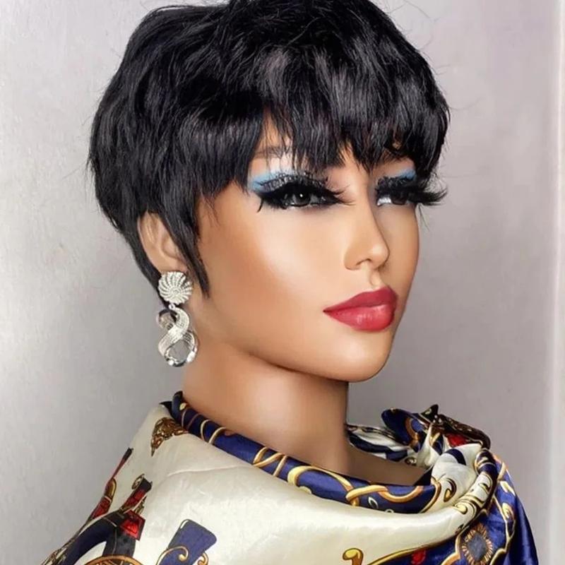 Fashion brune cheveux courts éponge synthétique