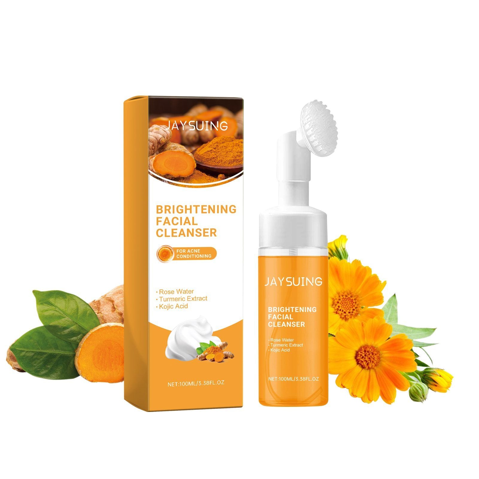 JAYSUING Mousse de nettoyage du visage curcuma