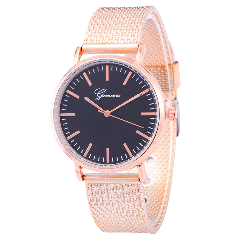 Montres Genève cadran plaque Mesh ceinture féminine minimaliste mince