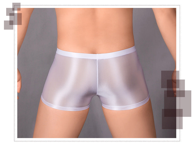 Huile Glossy U Convex Ultra-mince transparent homme confortable stretch Short
