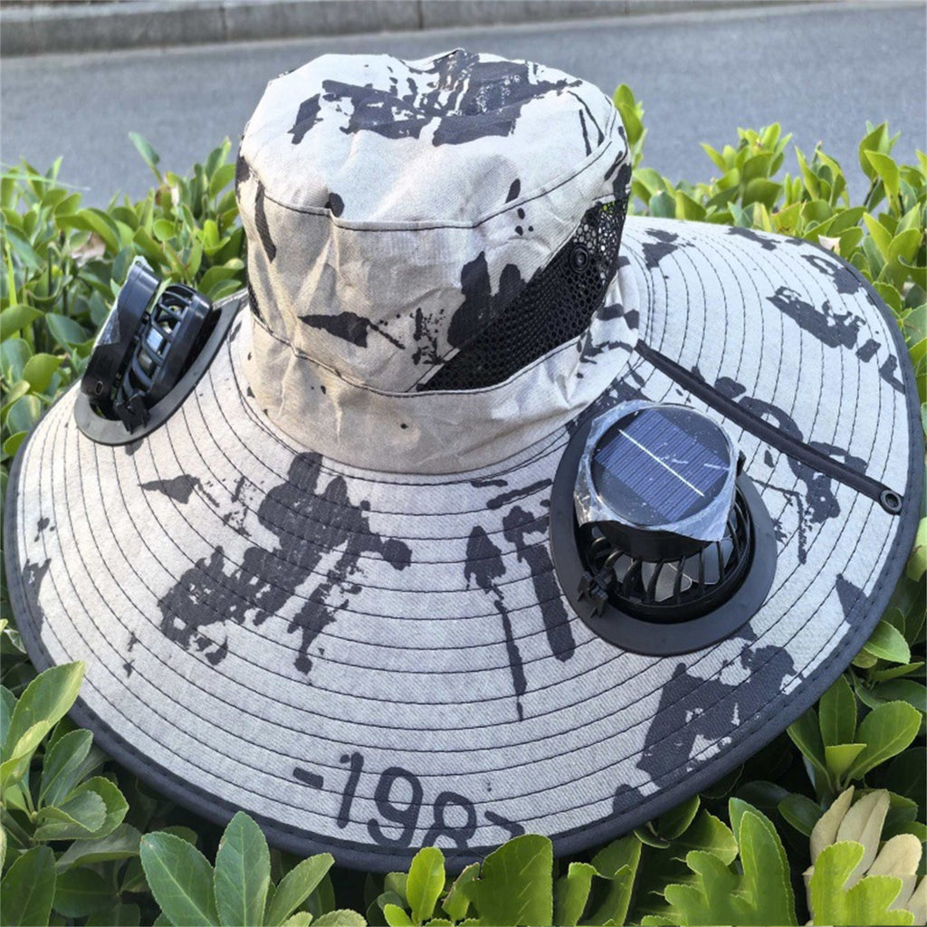 Chapeau de ventilateur solaire double