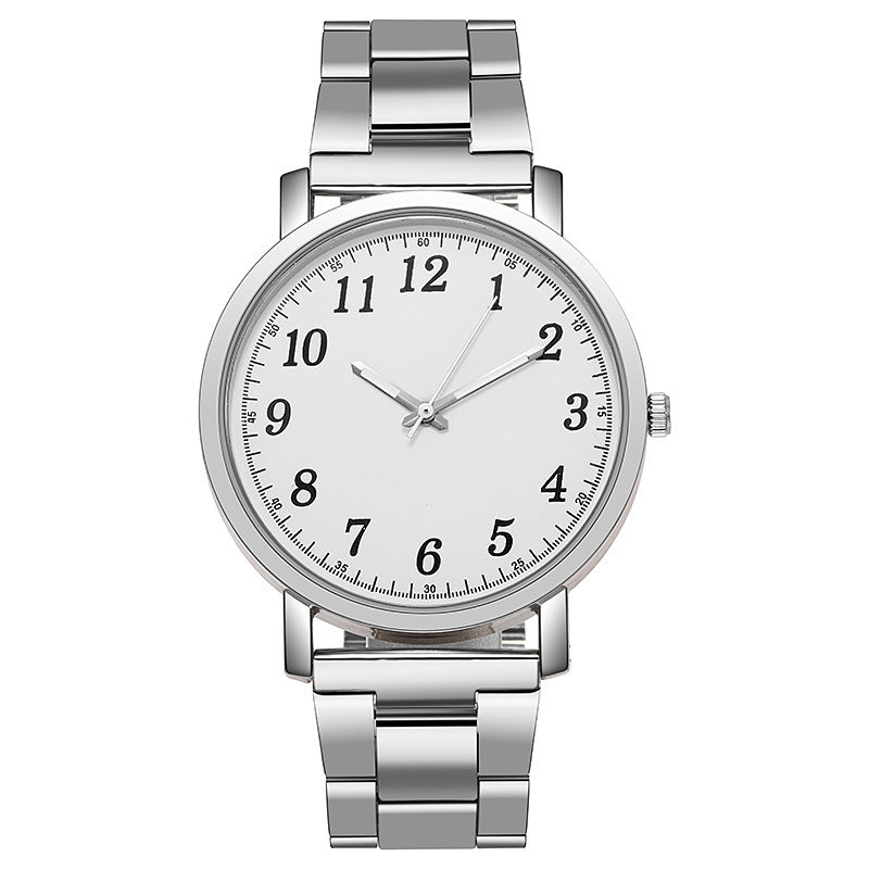 Montre Quartz de ceinture en acier simple pour homme et femme