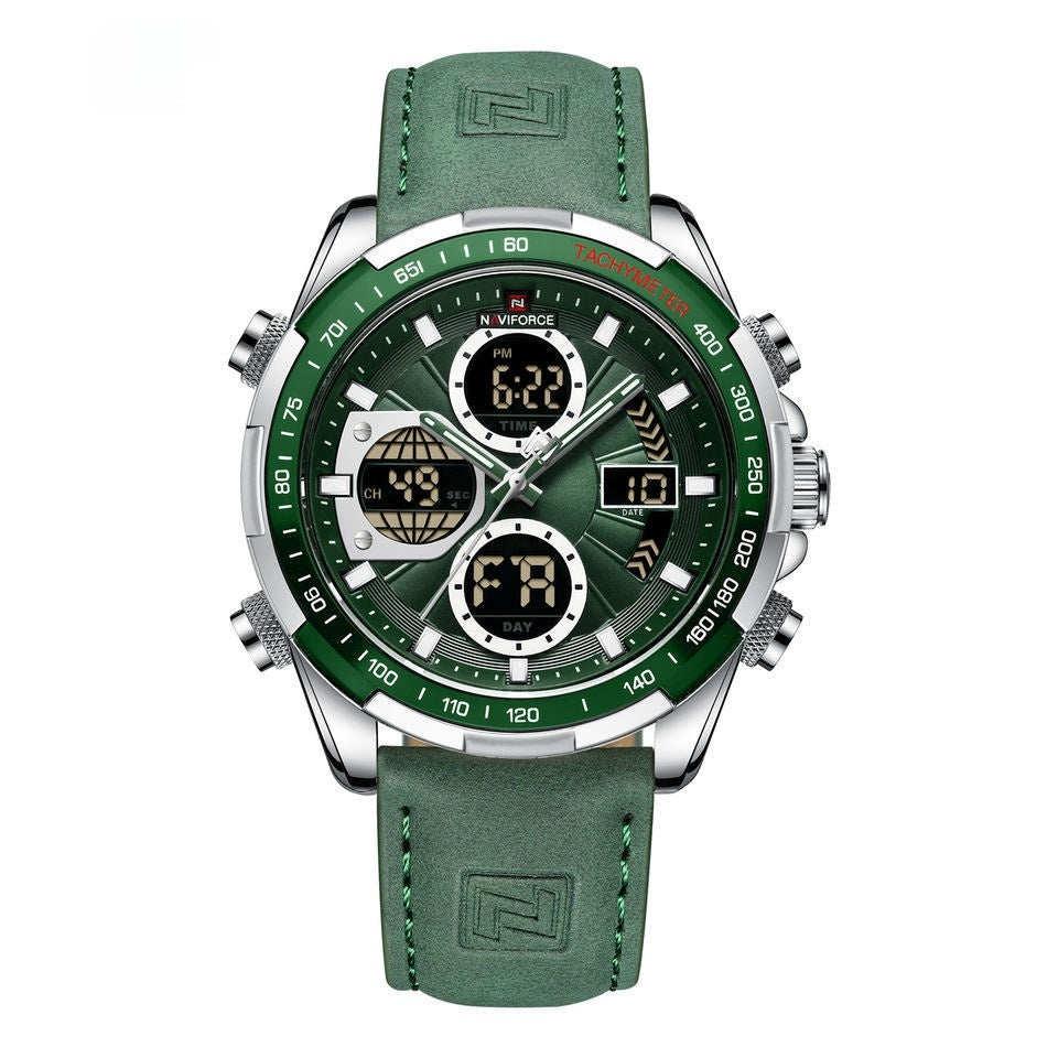 Montre multifonction en acier inoxydable pour homme