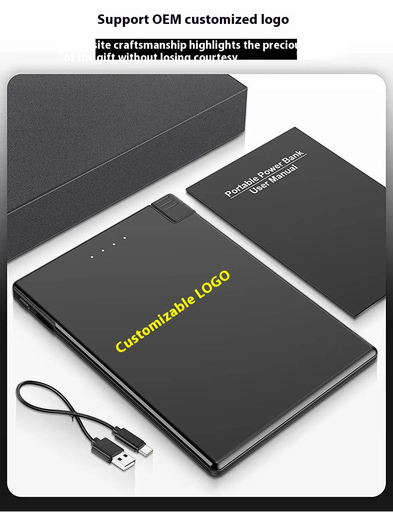 Portable compact ultra-mince avec alimentation mobile par câble
