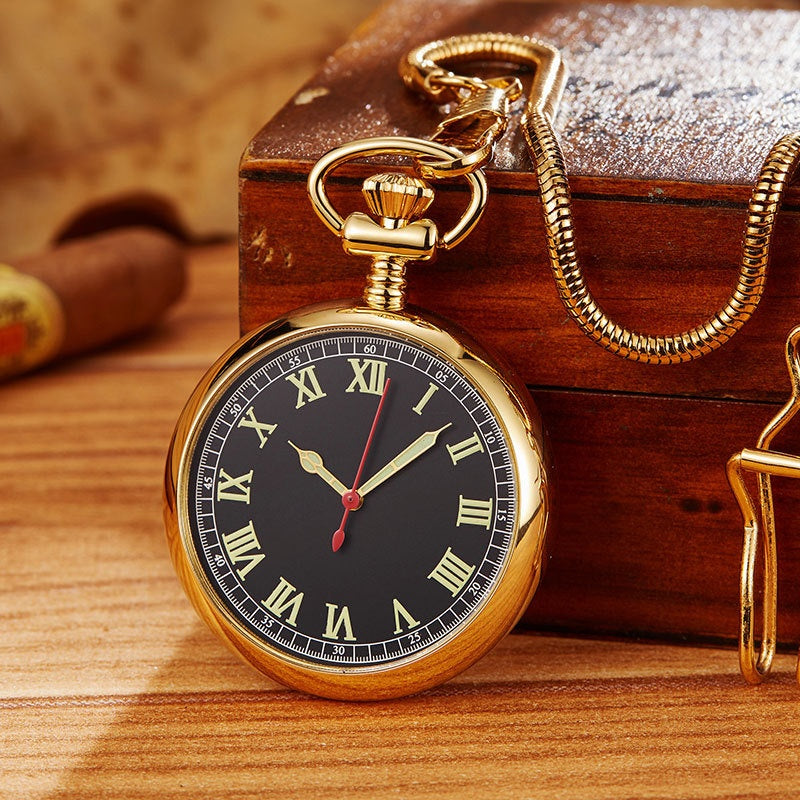 Dynastie Qing Ancienne montre de poche à quartz numérique de style antique