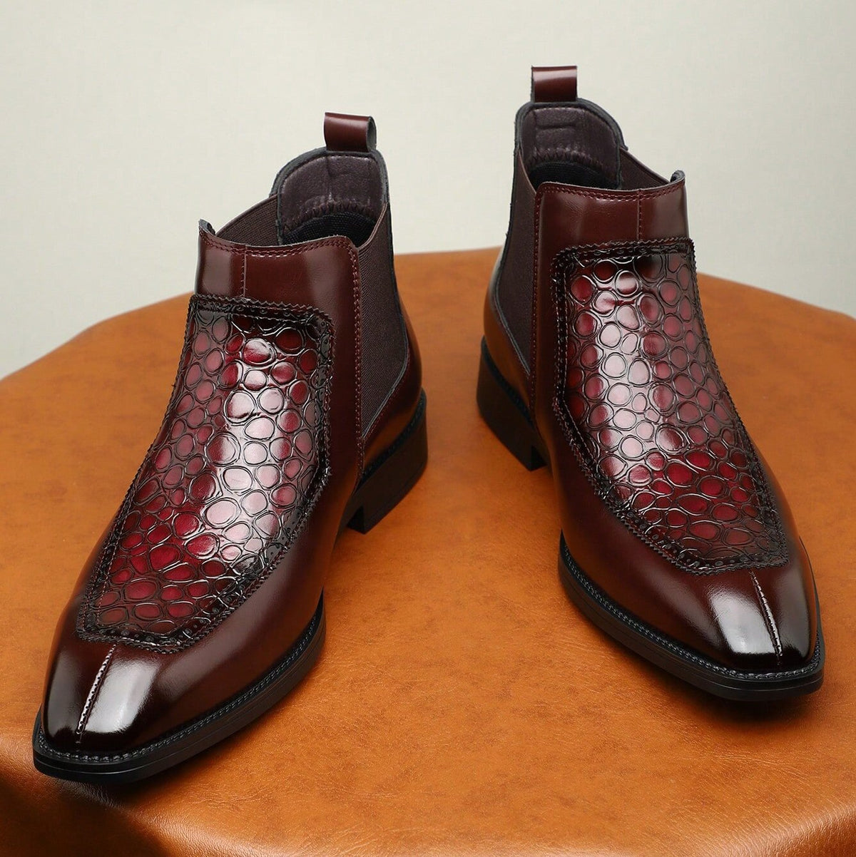 Business Casual mi-haut rétro hommes pointu versatile Martin Bottes