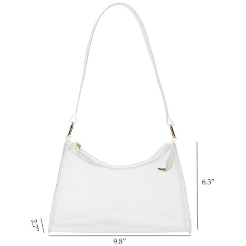 Sac en jelly transparent Sac en PVC en forme de croissant