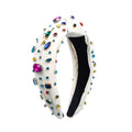 Colorful Crystals Knotted Fashion Fabric Craft Full Diamond Headband