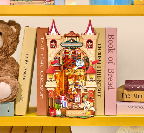 Corner Fairytale Amusement Park Bookend DIY Cottage Assembly Building Blocks 3D Puzzle