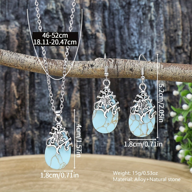 Boucles d'oreilles Vintage Collier Exquise Collier de mode Bohème Accessoires de soirée