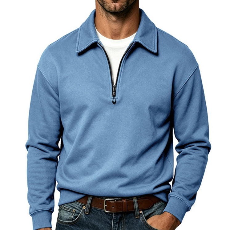 Top Hoodie Homme Plus Taille Lapel-Zip