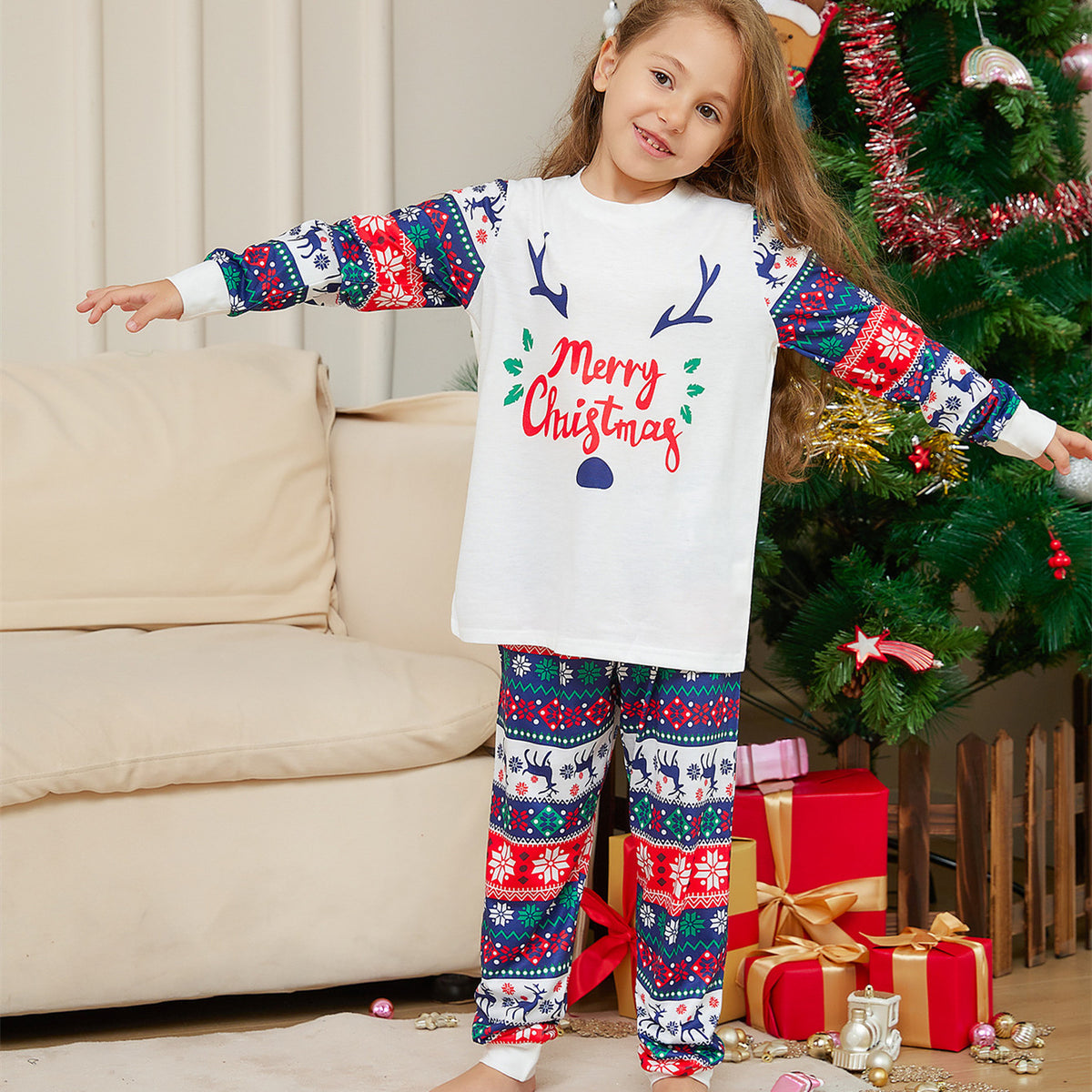 Accueil Porter des Antlers Imprimé Pyjamas costume