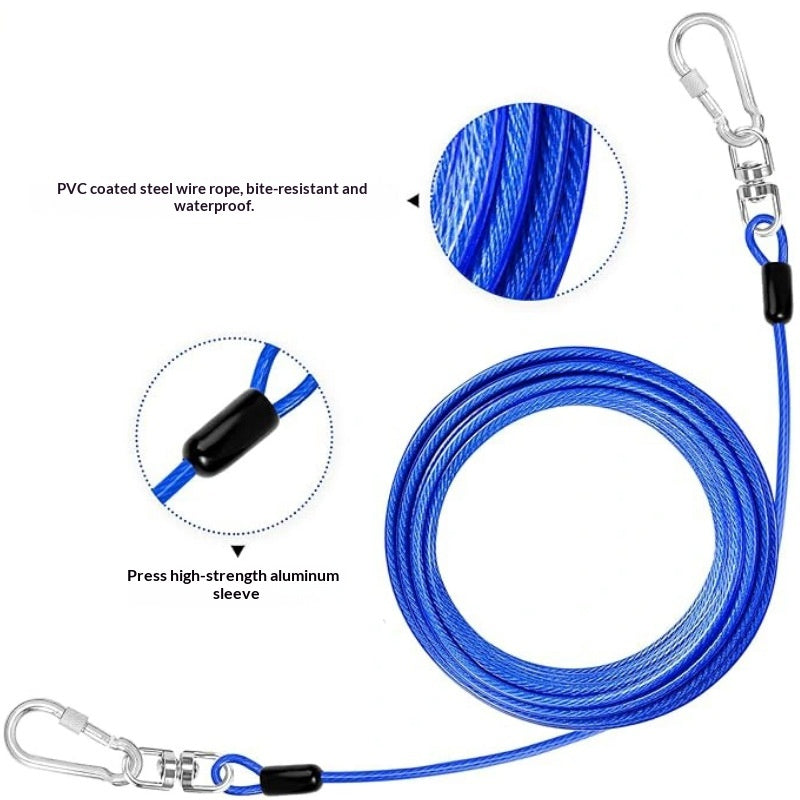 Fourniture de corde de fil d'acier d'extension de laisse d'animal