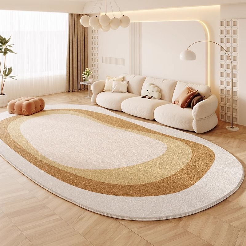 Crème coloré résistant aux taches et facile à maintenir cachemire look Rug