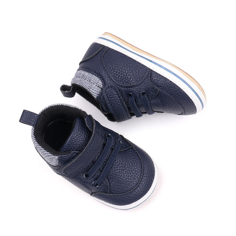 Chaussures mode en cuir PU de première marche pour bébés