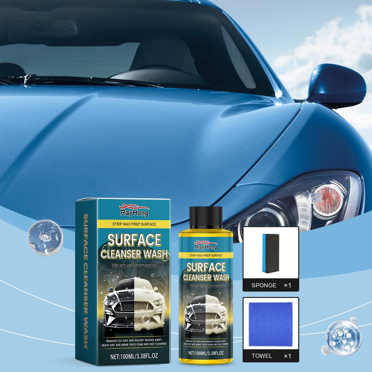 RAYHONG Kit liquide de lavage automobile