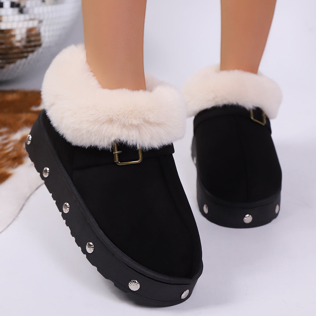Bottes de neige Arrivée Chaussure de coton clouté Chaussure d'usure extérieure chaude
