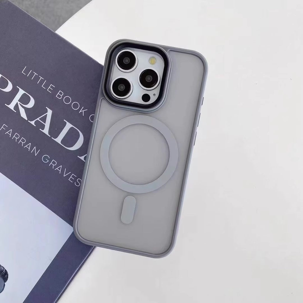 Applicable Skin Feeling Frosted Magnetic Suction Phone Case Drop-resistant All-inclusive