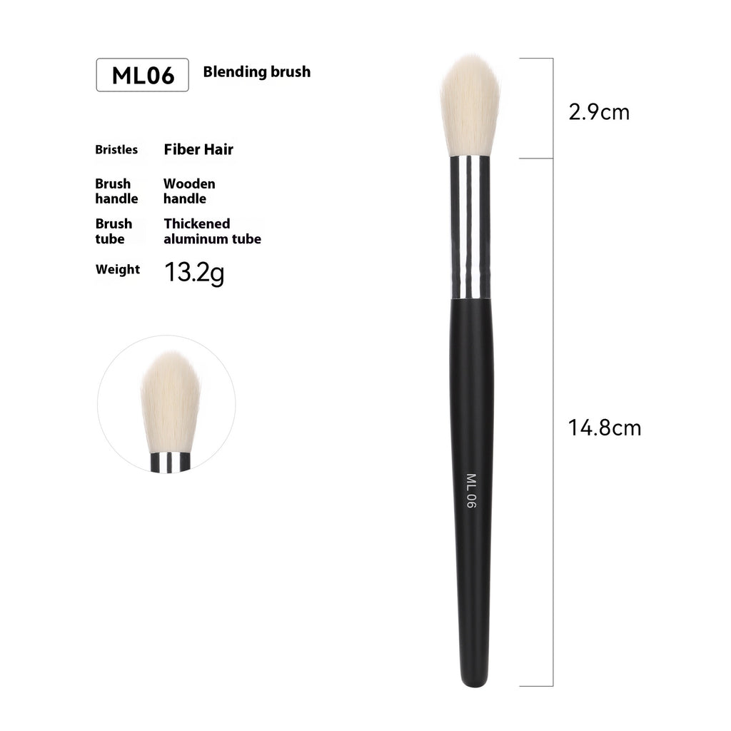 Vente Amazon Can Bulk 32 PCs Brush Suit Brush simple maquillage Sac en cuir avec poignée en bois