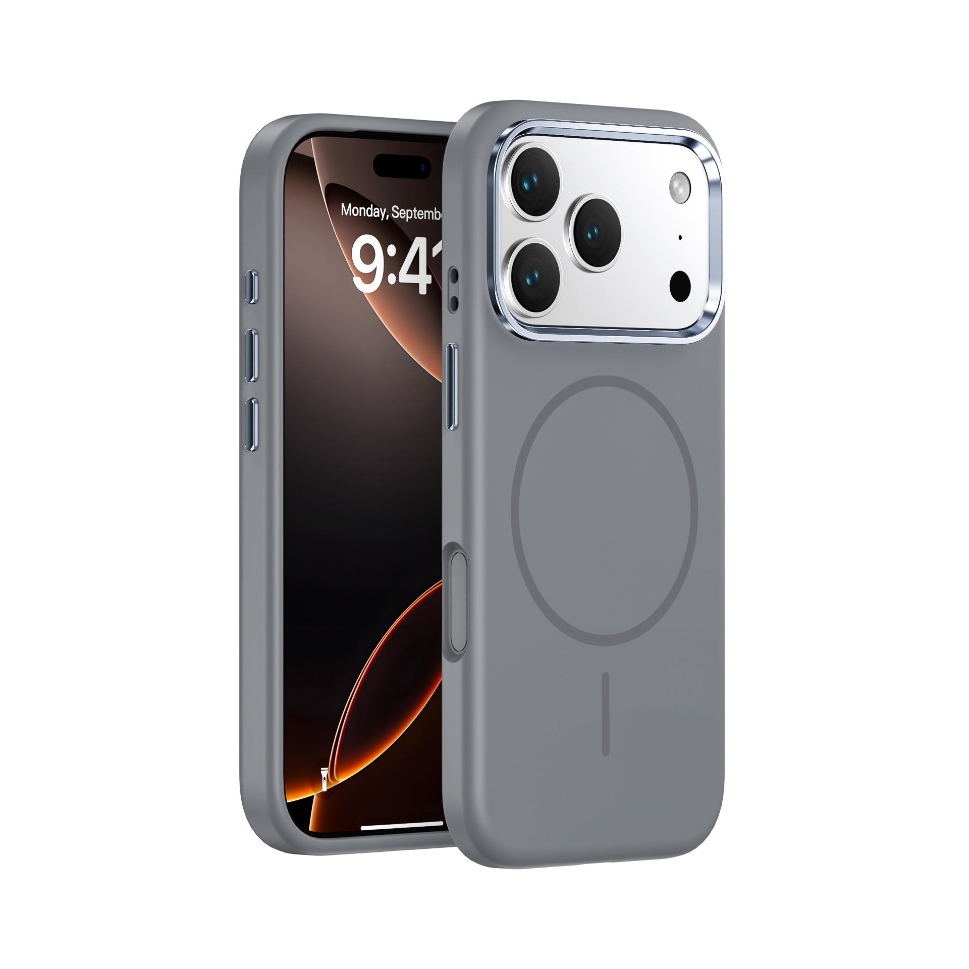 Métal Grand trou magnétique peau sentir tout-inclus Case téléphone