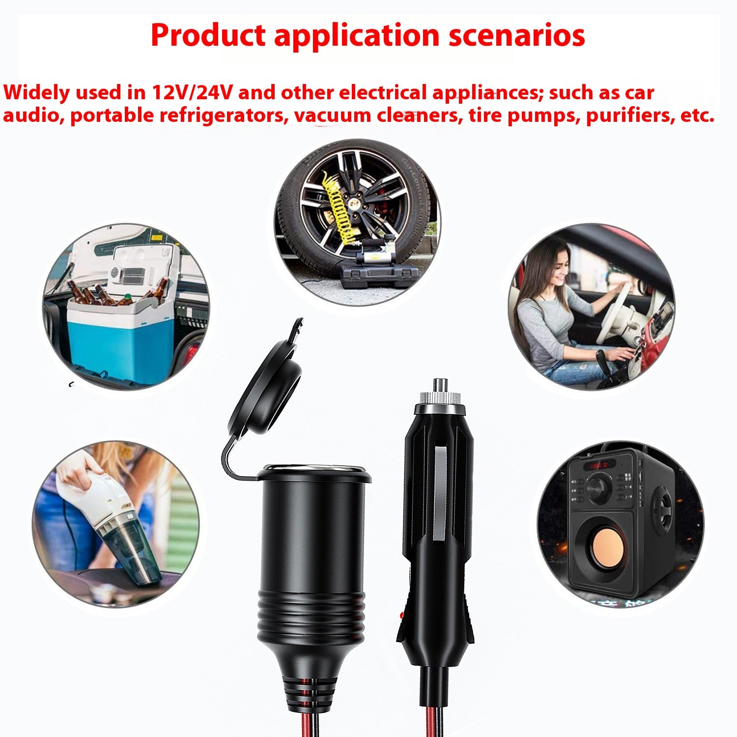 Câble d'extension d'alimentation USB 4 M voiture allume-cigarette USB