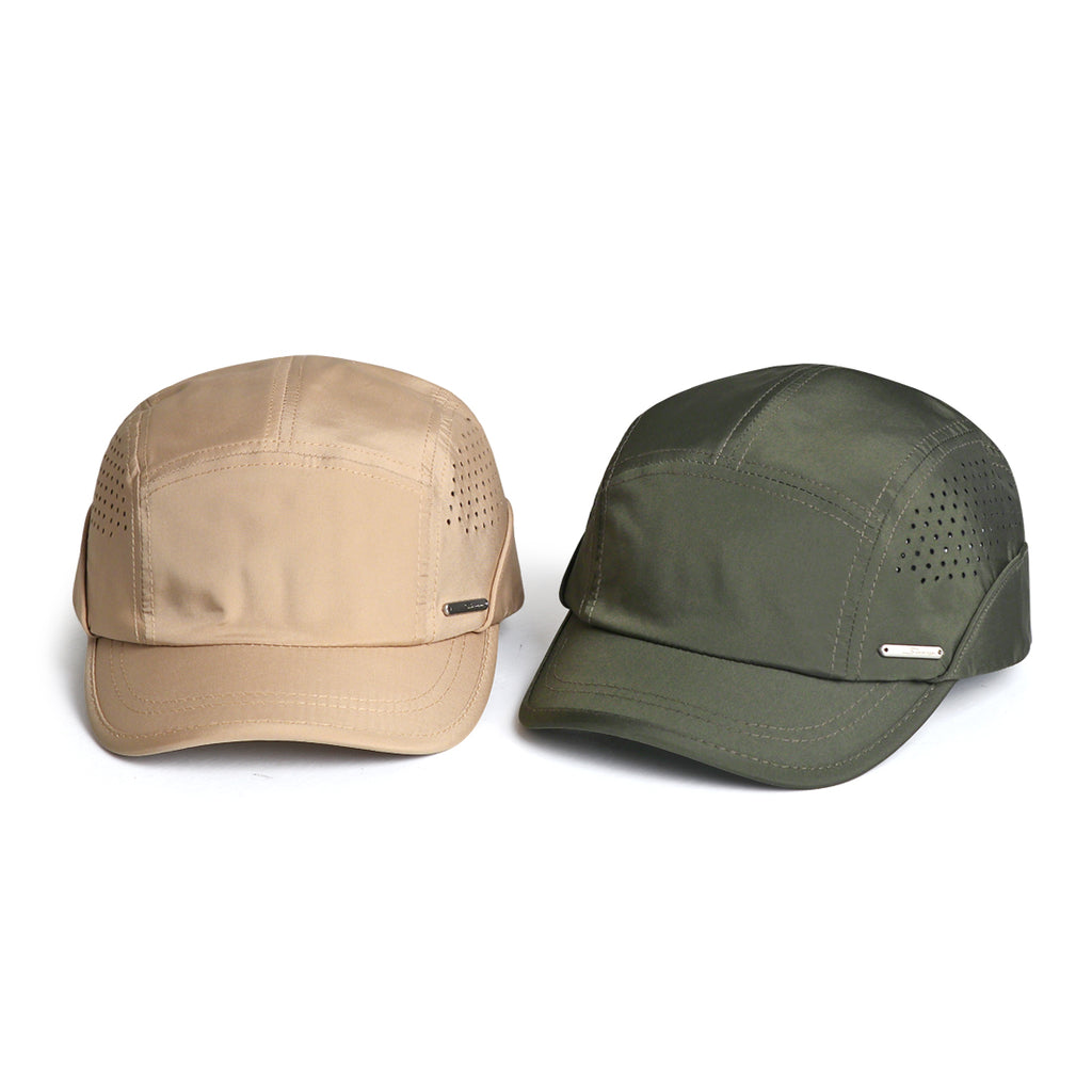 Cap de baseball respirant Mesh léger de printemps et d'été avec étiquette métallique latérale