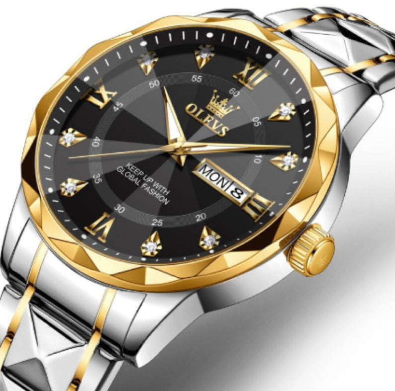 OLEVS Men's Business Luminous Waterproof Quartz Watch
