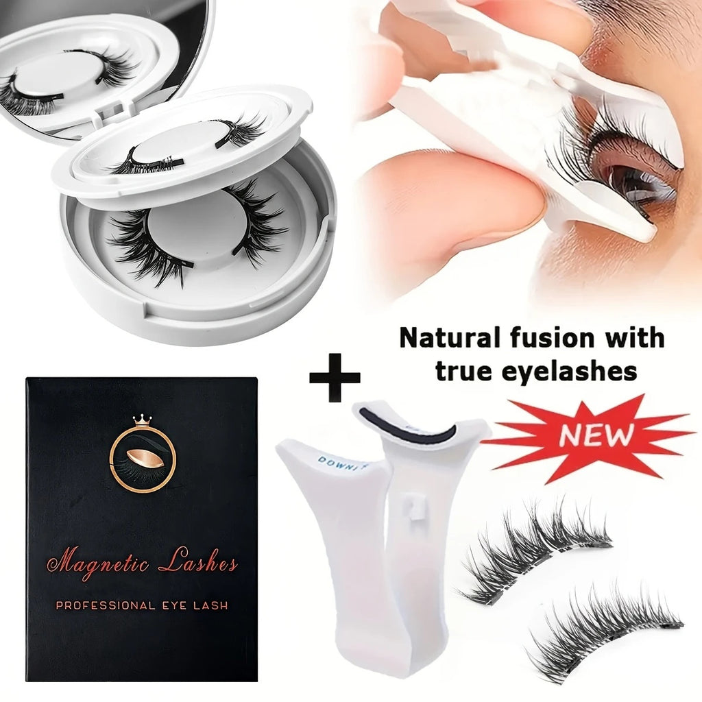 Aspiration magnétique Faux cils Porte savon intégré Sans colle Faux cils Épaisseur
