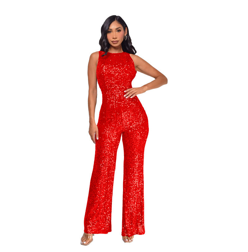 Women's Crew Neck Jumpsuit