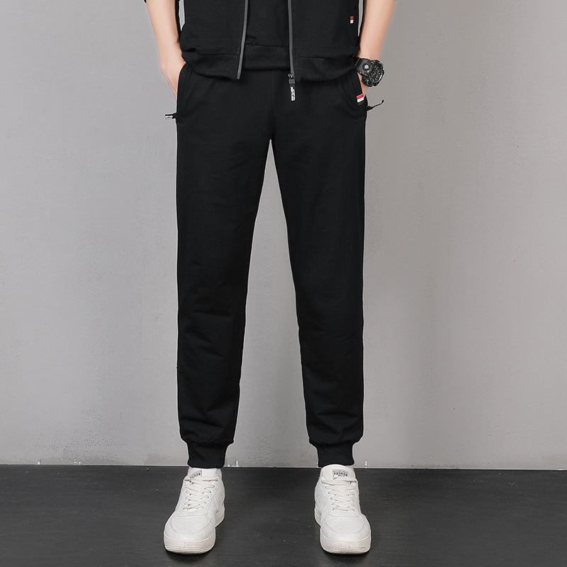 Printemps et automne Men's Casual Leggings Pantalons Loose Plus Fat Plus Taille