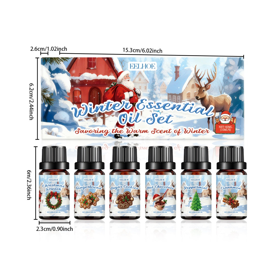 Ensemble d'huile essentielle d'aromathérapie d'hiver 10mlx61box