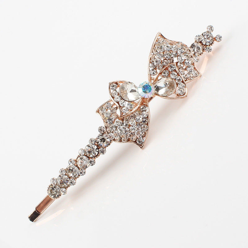 Strass Hair Accessories Hairpin Side Clip Female Word Clip
